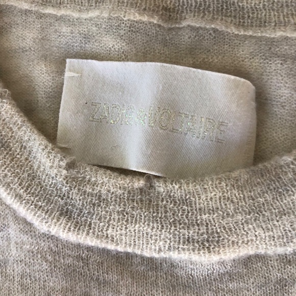 ZADIG & VOLTAIRE Skull Cashmere and Sparkle Sweater / XS - Picture 7 of 13